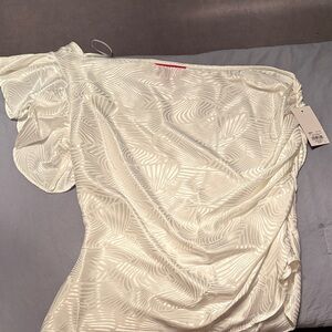Jennifer Lopez Cream Patterned Blouse